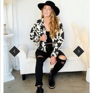 NEW WITH TAGS: Cody Cow Denim Jacket is by Le Lis